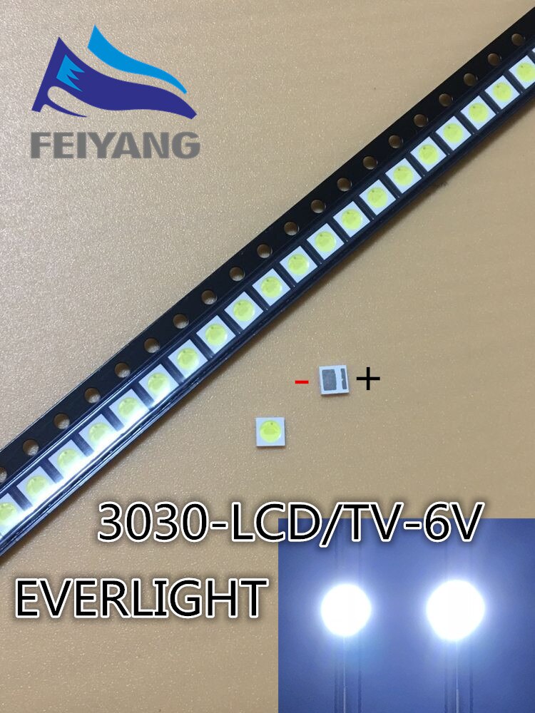 100PCS EVERLIGHT LED Ʈ 1-2W 3030 6V  ȭ..